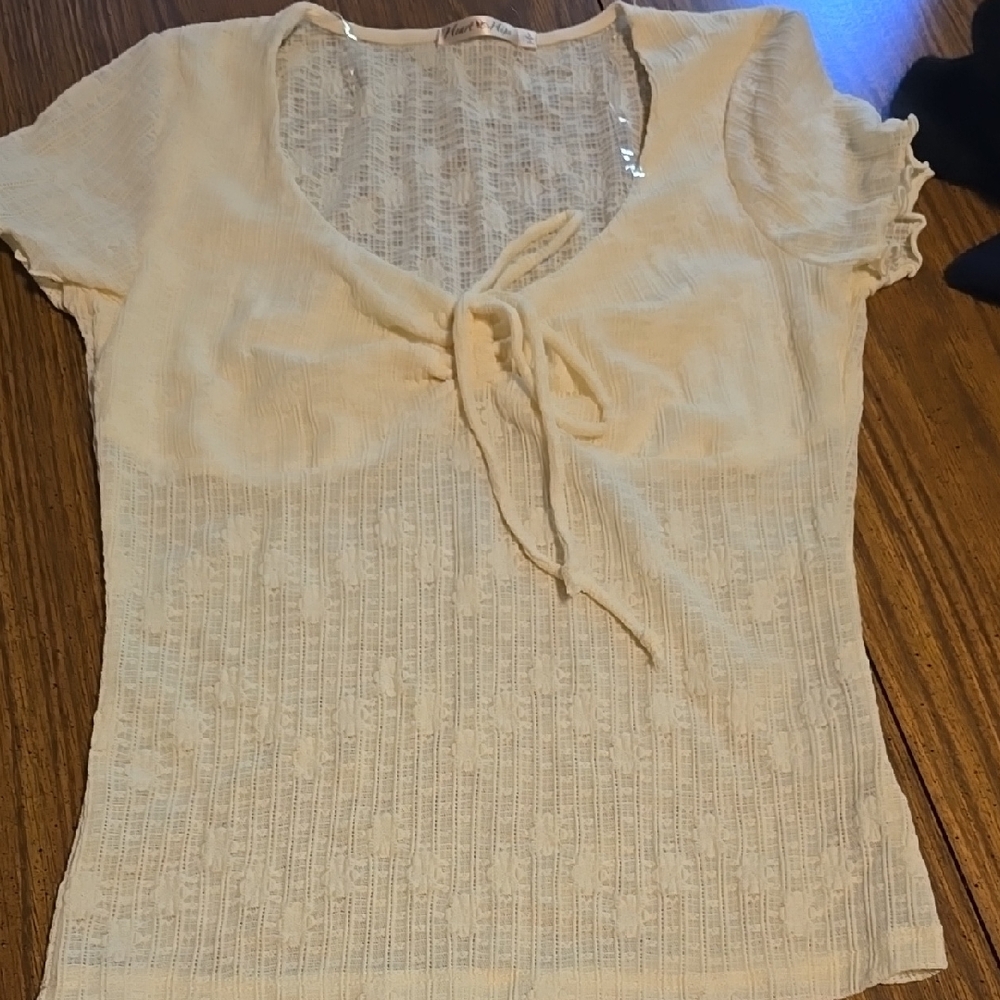 Elegant Cream Lace Women's Top